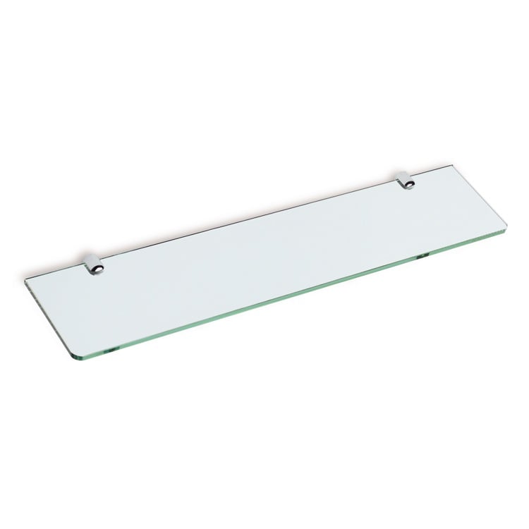 StilHaus Z04 Square 24 Inch Clear Glass Bathroom Shelf